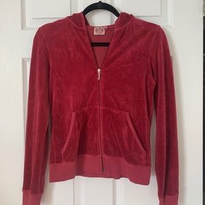 Juicy Couture Velour Zip Up - Wine Colour